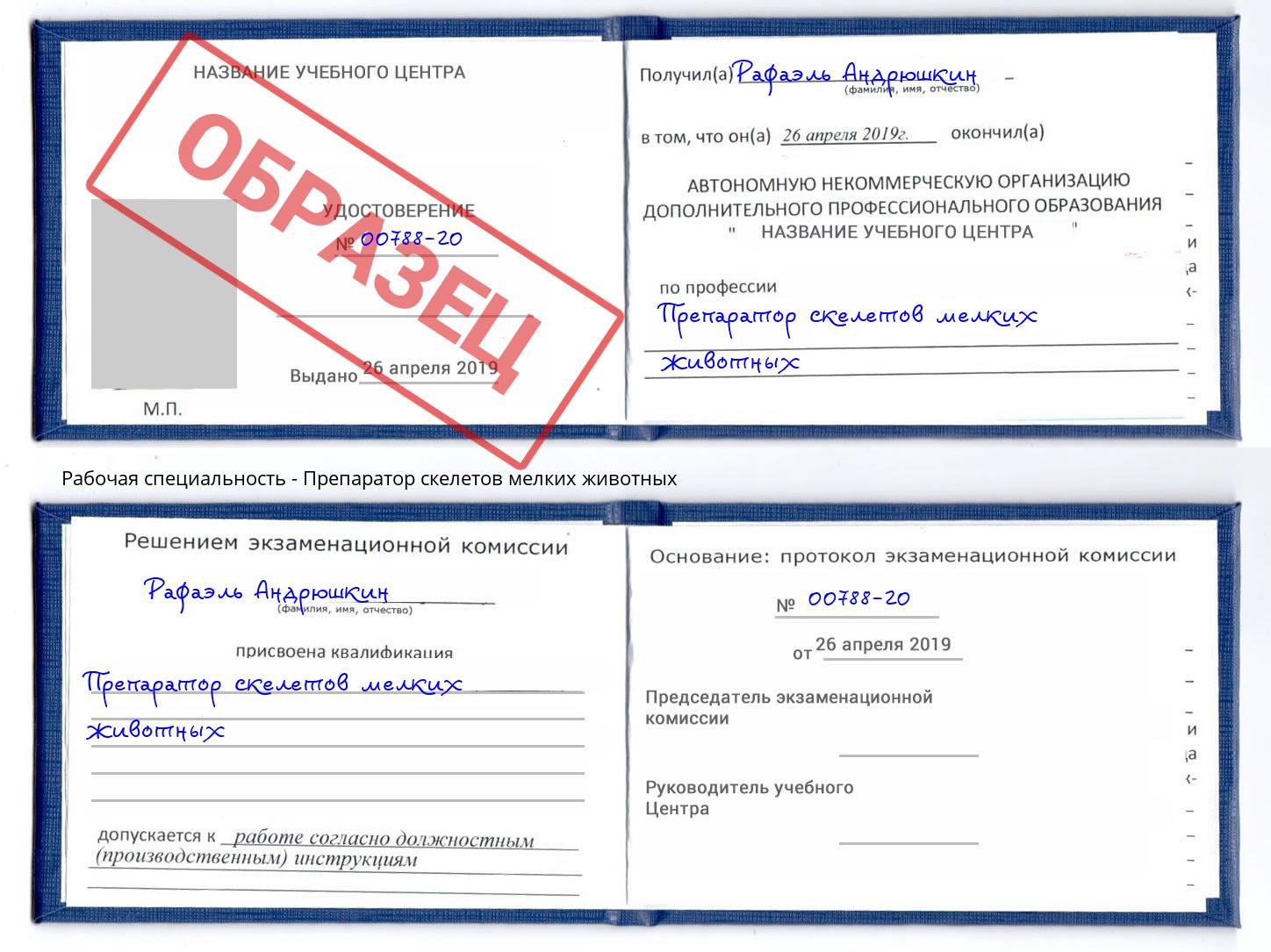 Препаратор скелетов мелких животных Кыштым